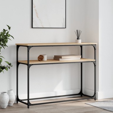 Konzolni stol boja hrasta 100 x 35,5 x 75 cm konstruirano drvo
