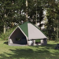 Teepee šator s krovom 490 x 410 x 210 cm, zelena/bijela