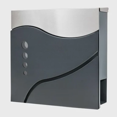 AWTOOLS Poštanski sandučić s utorom za novine mod.53 370×370×105 mm, antracit i nehrđajući čelik