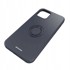SPACECASE Silikonska maskica s prstenom za Apple iPhone 12 Pro Max, crna