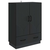 Krevet s ladicama, 66 x 34,5 x 92 cm, konstruirano drvo, crna