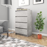 Komoda siva boja betona 60 x 35 x 98,5 cm od iverice