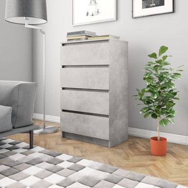 Komoda siva boja betona 60 x 35 x 98,5 cm od iverice