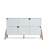 BELLAMY Komoda, S 6 ladica Lotta, bijela