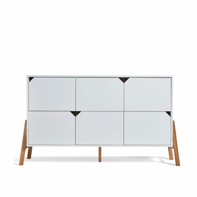 BELLAMY Komoda, S 6 ladica Lotta, bijela