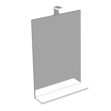 AQUAART Iva 50 Ogledalo s LED rasvjetom, bijeli sjaj