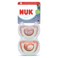 NUK Duda varalica silikon First Choice Night 18-36 m 2 kom sort