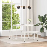 Klupa 80 x 35 x 45 cm čvrsto borovo drvo, bijela