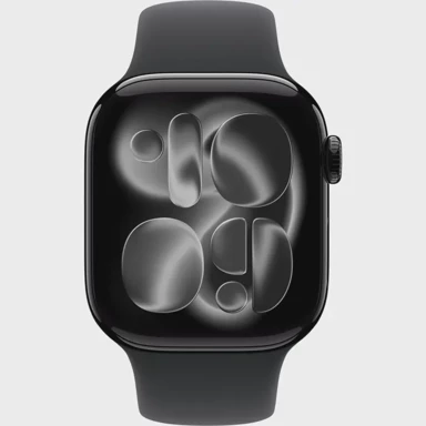 APPLE Watch Series 11, crni (sjajni), aluminij, 46 mm, Sports narukvica crna S/M