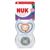 NUK Duda varalica silikon Perfect Match Air Night 6-18 m 2 kom sort