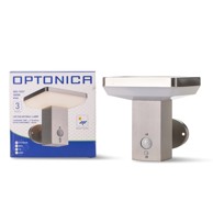 OPTONICA Zidna solarna svjetiljka, 4.4W, IP44, siva