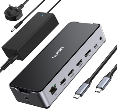 USB-C priključna stanica, 15 u 1, 3 monitora, trostruki zaslon 4K@144Hz, HDMI, DP, USB, Ethernet, SD/TF, audio