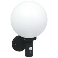 Vanjska zidna lampa sa senzorom nehrđajući čelik, crna 