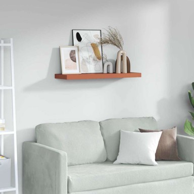 Zidna polica, 90 x 23,5 x 4 cm, od konstruiranog drva, crvena