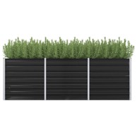 Povišena vrtna gredica antracit 240x80x77 cm pocinčani čelik