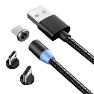VERKGROUP Magnetski kabel 3 u 1 Micro-USB Type-C USB 1 m