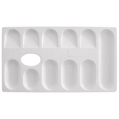 EDUCA Slikarska paleta, pravokutna, 23 x 13 cm, 11 posudica, bijela