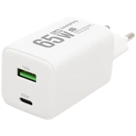 HOME Punjač kućni SA65PPS 62779, brzi, 1×USB-A, 1×USB-C, 65W, GaN tehnologija