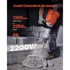 VEVOR JH-65 Električni čekić za rušenje 2200 W s 6 dlijeta, crna