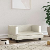 Krevet za pse baršunasti, 60 × 40 × 30 cm, bež