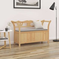 Klupa, 107 x 45 x 75 5 cm, od masivne jelovine, smeđa