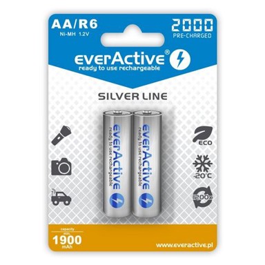 EVERACTIVE Punjive baterije Ni-MH R6 AA 2000 mAh Silver Line, 2 komada