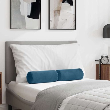 Valjkasti jastučići set 2 kom Ø15×40 cm kordura tekstil, plavi