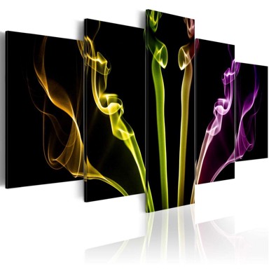 Slika Multicolored streaks 5 pieces 200x100
