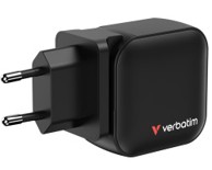 VERBATIM Punjač Mini GaN, zidni, 70W, PD, QC 3.0, 2x USB-C, 1x USB-A
