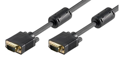 SVGA kabel HD15–HD15, M–M, s feritnom jezgrom, 2 m