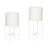 HÜBSCH Set s 2 bijele željezne tegle na postoljima Haggo