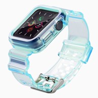 Narukvica Strap Light s kućištem, Apple Watch 44 mm, silikonska, plava