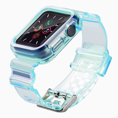 Narukvica Strap Light s kućištem, Apple Watch 44 mm, silikonska, plava