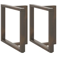 Noge za blagovaonski stol t-oblika od čelika, 2 kom, 80 x 35 x (72-73) cm, prirodna