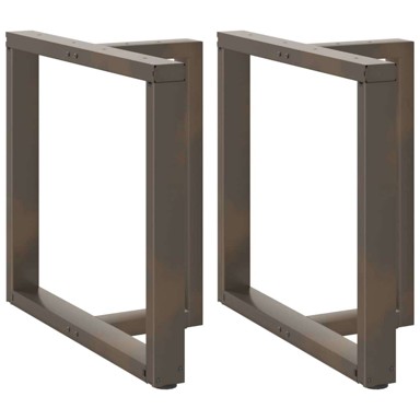 Noge za blagovaonski stol t-oblika od čelika, 2 kom, 80 x 35 x (72-73) cm, prirodna