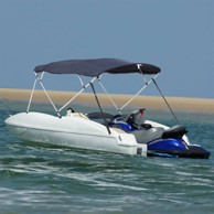 Tenda bimini s 4 luka i bočnim stijenkama, 243×(230–244)×137 cm