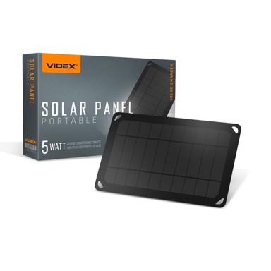 VIDEX 5W prijenosni solarni punjač lagani IP68 + 1 m USB Type-C kabel