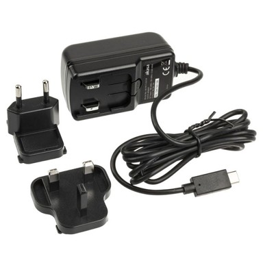AKASA Napajanje 15 W USB Type-C, kompatibilno s Raspberry Pi 4, crno