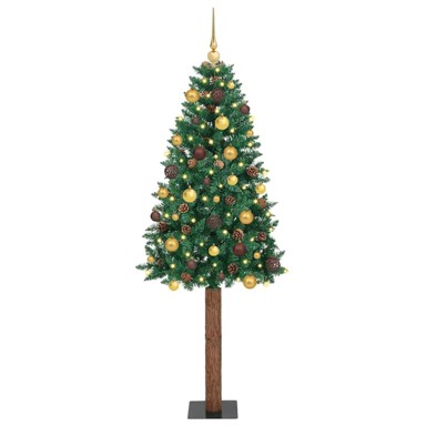 Mršavo božićno drvce 210 cm PVC i drvo bora, zeleno