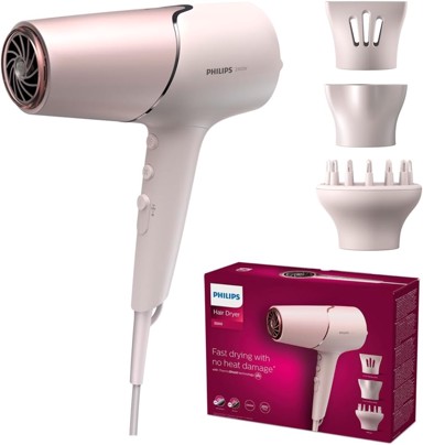 PHILIPS Sušilo za kosu 5000 Series, ThermoShield tehnologija, difuzor, mlaznice 9 mm i 11 mm
