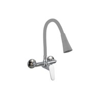 INTER CERAMIC Slavina Linni zidna za sudoper, krom/siva