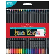 FABER-CASTELL Drvene boje 116424, trokutaste Black Edition, 24 boje, blister pakiranje