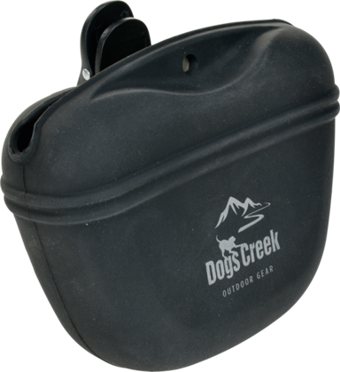 DOGS CREEK Silikonska torbica za poslastice, crna