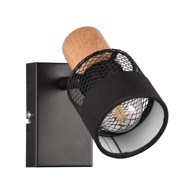 TRIO Crna/u prirodnoj boji zidna lampa ø 7 cm Nandini 