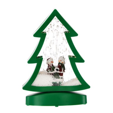 Božićno drvo s LED osvjetljenjem, glazbom i snijegom, 27 cm