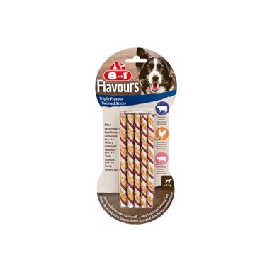 8u1 DELIGHTS Poslastica za pse Triple Flavour Twisted sticks 10 komada, 70 g