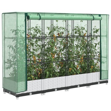 Povišena gredica s pokrovom za staklenik 160 x 40 x 123 cm