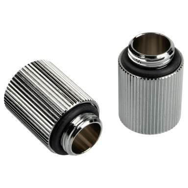 BITSPOWER Ravni adapter Touchaqua, G1/4 inča AG na G1/4 inča IG, 2 kom, 20mm, srebrni