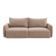 MAKAMII Svjetlo smeđa sklopiva/s prostorom za odlaganje sofa 238 cm Kalena, 238x102x86 cm