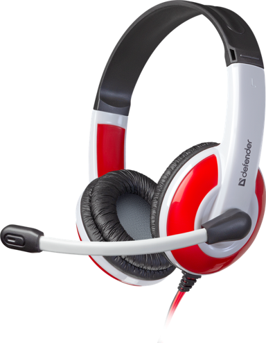 DEFENDER Slušalice Warhead G-120, gaming, s mikrofonom, bijela/crvena